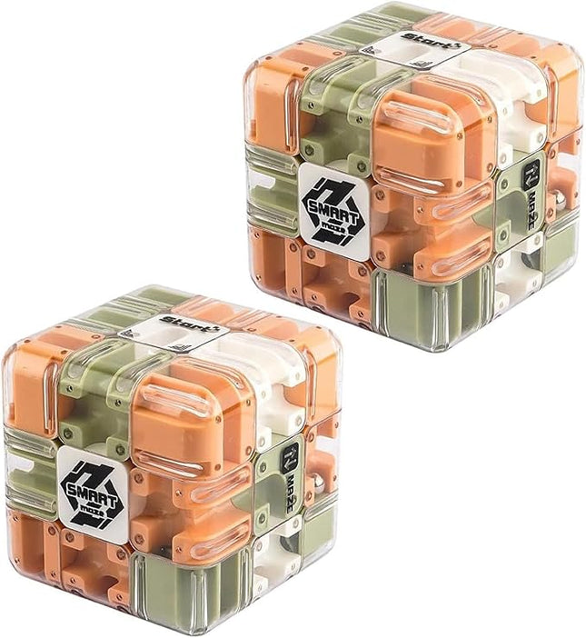 Large Labyrinth 3D Puzzles Maze Cube - Engaging Brain Teaser Toy, 3D Ball Maze, Educational Focus Game Gift for Adults Teens (2PCS)