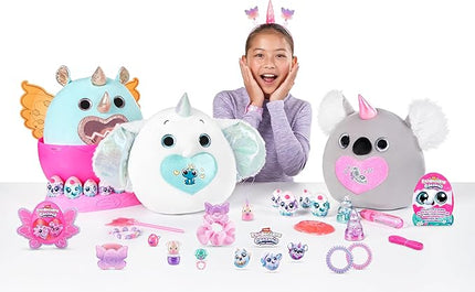 Eggzania Fairy Mania (Rhino) by ZURU, Plush Toy, Collectible Plush, Surprise Eggs, Wearable Accessories, Slime, Toys for Girls