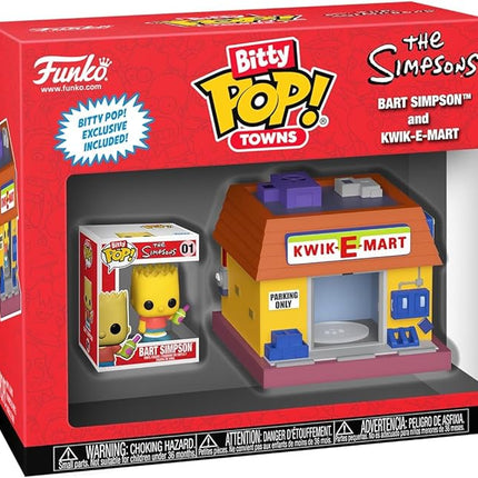 Funko Pop Bitty Town: Simpsons - Bart Simpson and Kwik-E-Mart - The Simpsons - Collectable Vinyl Figure - Gift Idea - Official Merchandise - Toys for Kids & Adults - Cartoon/Animation Fans