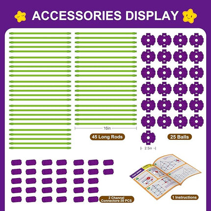 SpringFlower 100 PCS Glow in The Dark Fort Building Kit for Kids,Educational Gift for 3 4 5 6 7 8 9 10 11 12 Years Old Boys and Girls,STEM Construction Toys