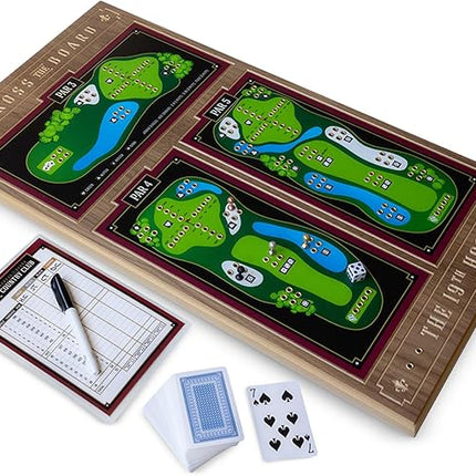 19th Hole Golf Board Game, Walnut Wood Golf Gifts for 2 Players or More, Indoor & Outdoor Family Bonding Activities, Fun Entertainment for Family Gatherings, Events & More - Across the Board Game