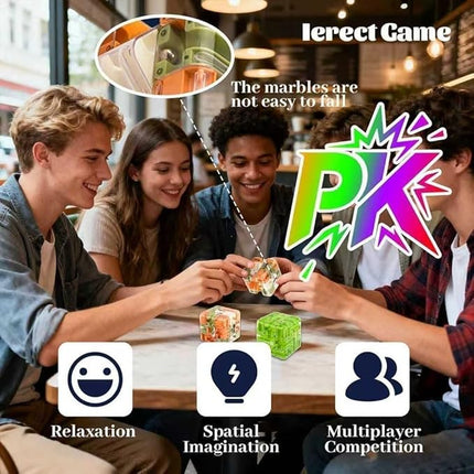 Zealburst Maze Cube Puzzle Toy,Zealburst Large Labyrinth Puzzle Maze Cube - Engaging Brain Teaser Toy,3D Smart Mazes Magic 𝐂ube & Ball,Brain Training for Stress Relief & Logic Development (#B)