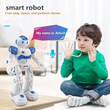RC Robot Toys Gesture Sensing Smart Robot Toy for Kids Can Singing Dancing Speaking Christmas Birthday (White)