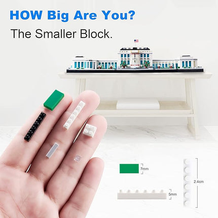 Architecture Series Mini Bricks for Adults and Teens,US Capital White House Construction Set,Micro Blocks Set,3520 PCS,Landmark Model