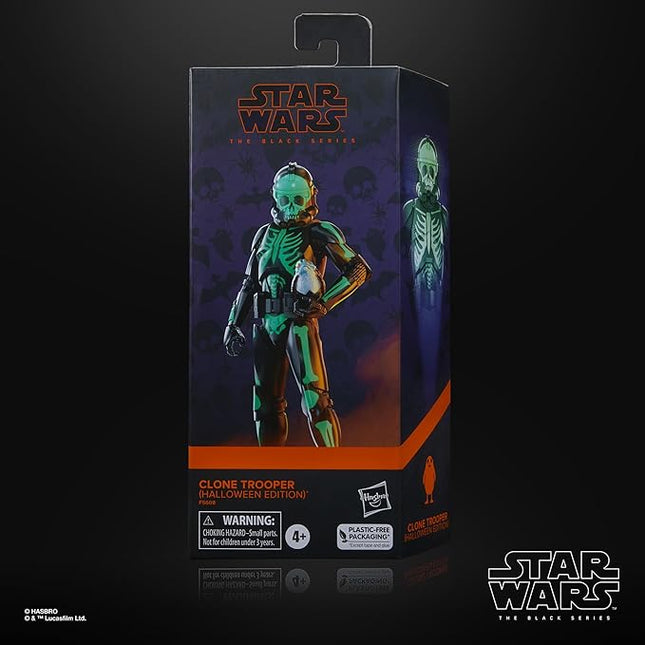 STAR WARS The Black Series Clone Trooper (Halloween Edition) and PORG Toys, 6-Inch-Scale Holiday-Themed Collectible Figures, Ages 4 and Up