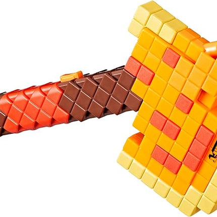 Nerf Minecraft Firebrand, Dart Blasting Axe, 6 Nerf Elite Foam Darts, Design Inspired by Minecraft Axe in The Game, Pull Down Priming, Minecraft Toys