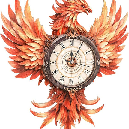 KAAYEE 3D Wooden Puzzles for Adults Phoenix Clock - Wall ‌‌Clock Puzzle DIY Model Kit Christmas Creative Art Craft Gift Home Decor for DIY Enthusiasts, Brain Teaser Building Birthday Gifts
