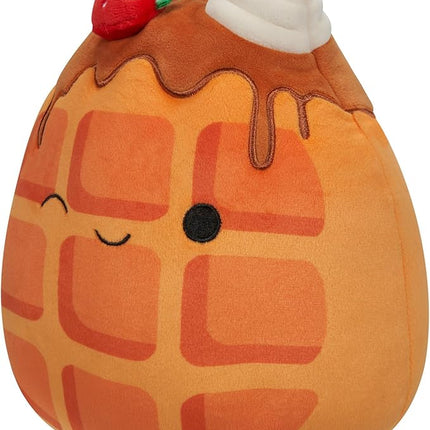 Squishmallows SQCR05376 7.5-Inch-Weaver The Waffle with Strawberries and Whipped Cream, Multicolour