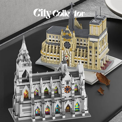 Micro Mini Notre Dame Cathedral Building Block Set, Famous Architecture, 2908 Pieces, Gifts for Kids and Adults
