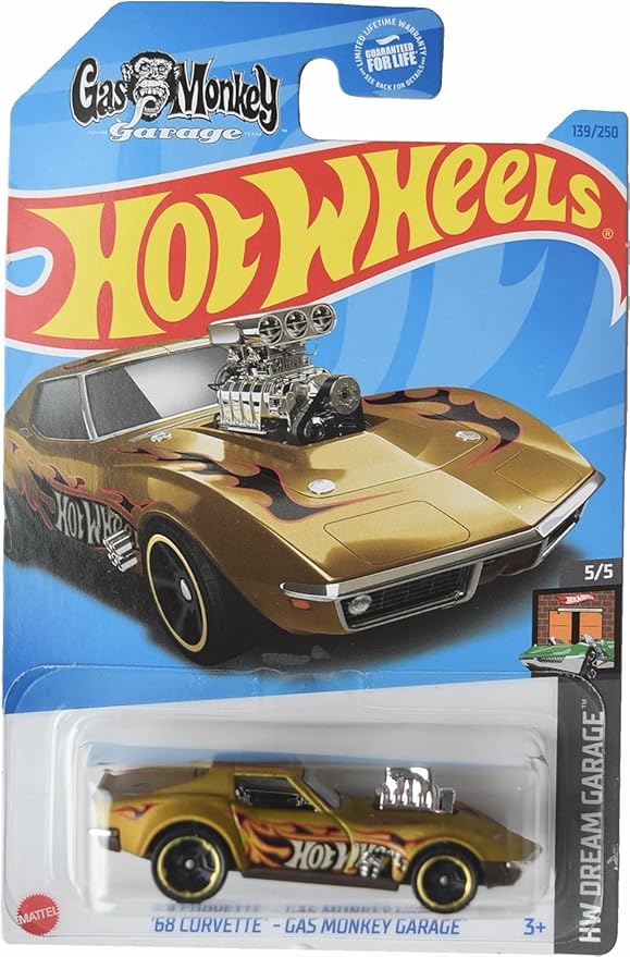 Hot Wheels '68 Corvette Gas Monkey Garage, HW Dream Garage 5/5 [gold] 139/250