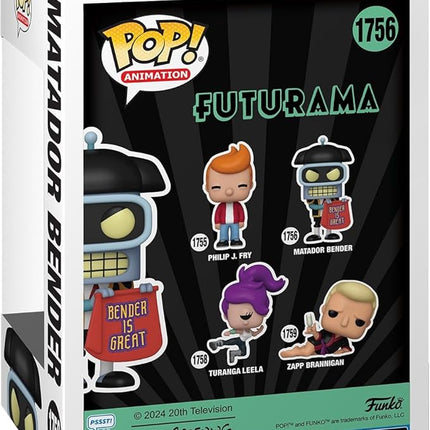 Funko POP TV: Futurama - Bender - (Matador) - Collectable Vinyl Figure - Gift Idea - Official Merchandise - for Kids & Adults - TV Fans - Model Figure for Collectors and Display