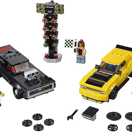 LEGO Speed Champions 2018 Dodge Challenger SRT Demon and 1970 Dodge Charger R/T 75893 Building Kit (478 Pieces)