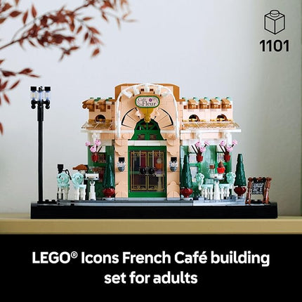 LEGO Icons French Café Paris Building Kit - DIY Set for Adults - Collectible Bedroom and Home Decor - Display for Home or Office - Gift for Birthday - 10362