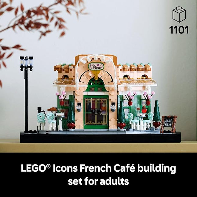 LEGO Icons French Café Paris Building Kit - DIY Set for Adults - Collectible Bedroom and Home Decor - Display for Home or Office - Gift for Birthday - 10362