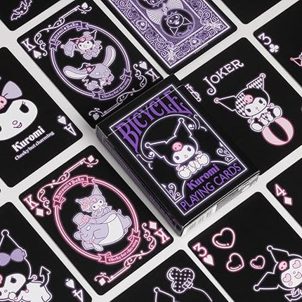 Bicycle Kuromi Sanrio Playing Cards, Black, Pink and Purple, 1 Deck
