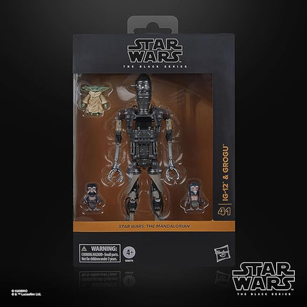 STAR WARS The Black Series IG-12 & Grogu, The Mandalorian Deluxe Collectible 6 Inch Action Figure 2-Pack
