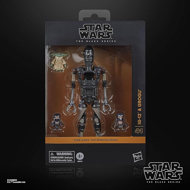 STAR WARS The Black Series IG-12 & Grogu, The Mandalorian Deluxe Collectible 6 Inch Action Figure 2-Pack