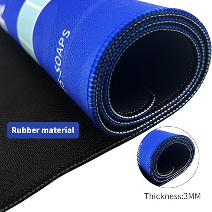 Mahjong Mat Non-Slip Noise Reduction Gaming Mat - 31.5x31.5 Inch Ideal for Mahjong, Poker, Board Games, Card Games & Dominoes (Blue)