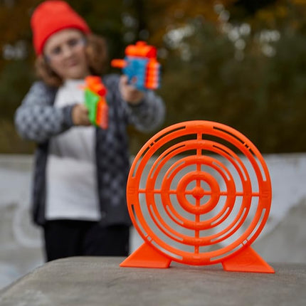 Nerf Elite 2.0 Face Off Target Set, Includes 2 Dart Blasters & Target & 12 Elite Nerf Darts, Toy Foam Blasters for Kids Outdoor Games