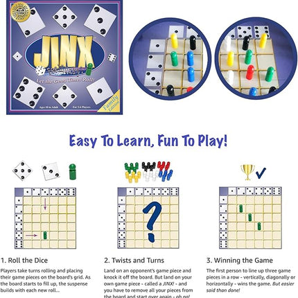 Jinx - Fast and Fun Board Game of Chance Where The Luck of The Roll Determines Your Fate - Game Night Fun for Family & Adults