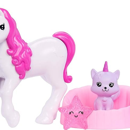 Barbie Advent Calendar with Doll & 24 Surprise Toy Accessories Including Unicorn & Pets, Transform Fashion Doll into Mermaid, Fairy & More