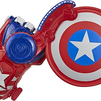 Marvel Nerf Power Moves Avengers Captain America Shield Sling Disc-Launching Toy for Kids Roleplay, Toys for Ages 5 and Up (Amazon Exclusive)