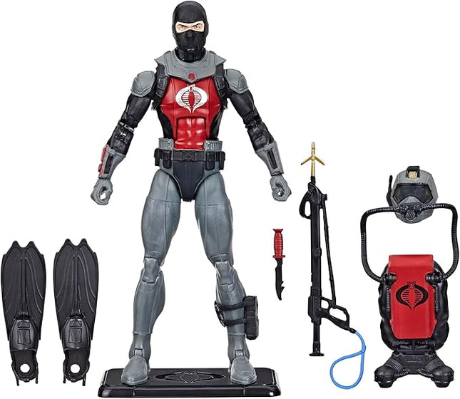 G.I. Joe Classified Series Retro Cardback Cobra EEL, Collectible 6 Inch Action Figure with 7 Accessories