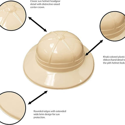 Super Z Outlet Safari Party Hats Plastic Jungle Theme Animals Explorer Pith Halloween Costume Toy for Kids