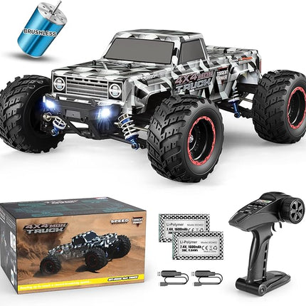 HAIBOXING 1/12 Scale Brushless RC Cars 903A, 4X4 Off-Road RC Monster Truck with Fast Remote Control of 55KM/H Top Speed, Hobby Grade RTR RC Vehicles All Terrain for Adults, Boys