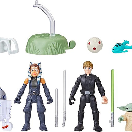 STAR WARS Mission Fleet, 2.5-Inch Scale Grogu Action Figure Set with 4 Figures & 7 Accessories, Toys for 4 Year Old Boys & Girls