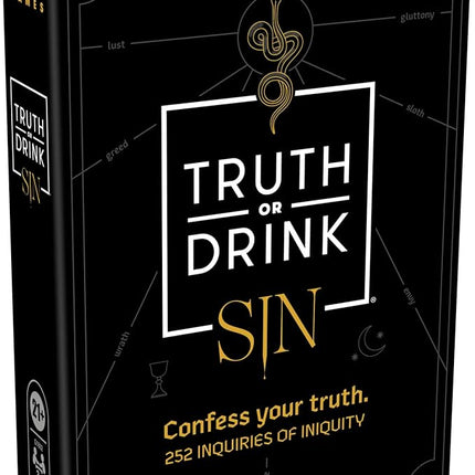 Truth or Drink: Sin Edition Adult Party Game by Cut | 250+ Questions Inspired by 7 Deadly Sins | Ages 21+ | 2+ Players | 30 Mins. | Stand-Alone or Expansion