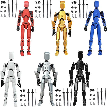 Assembly Completed T13 Action Figure, Titan 13 3D Printed Action Figure, 3D Printed Titan13, Assembled Dummy 13 Lucky 13 Toy Figure