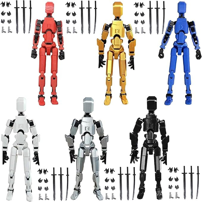 Assembly Completed T13 Action Figure, Titan 13 3D Printed Action Figure, 3D Printed Titan13, Assembled Dummy 13 Lucky 13 Toy Figure