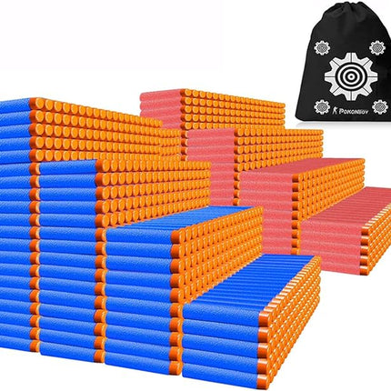 POKONBOY 1200 Pack Refill Darts Compatible with Nerf Guns, Refill Bullet Darts Foam Darts Compatible with Nerf Guns N-Strike Elite Series Blaster Toy Guns Kids