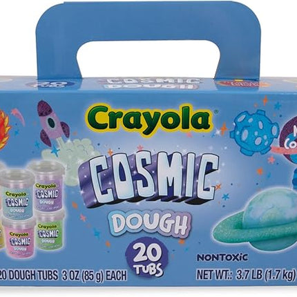 Crayola Cosmic Dough 20pk x 3oz - Special Effects Kids Toys, Party Favors, School Supplies - Sparkly Non-Toxic Play Dough for Creative Learning and Skill Building, Treasure Box Toys for Classroom