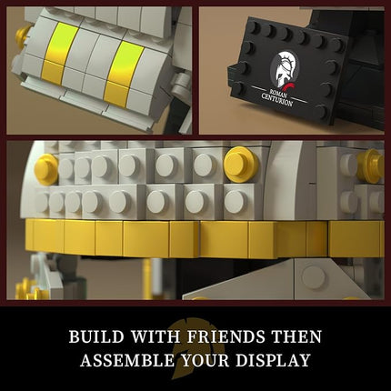 Roman Centurion Helmet Building Set, Build and Display, Collectible Roma Home Décor, Gift Idea for Classic Ancient Rome Fans (596PCS)