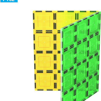 PicassoTiles Kids Toy Magnetic Building Blocks Magnet Tiles Supersized 2pc Large Stabilizer Base Jumbo XL Plate Foundation Education Construction Kit Engineering STEM Children Learning Stacking Set