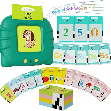 Toddler Toys Bilingual English and Spanish Talking Flash Cards for 1 2 3 4 5 6 Year Old Boys and Girls, Autism Sensory Toys for Autistic Children, Learning Educational Speech 250 Sight Words