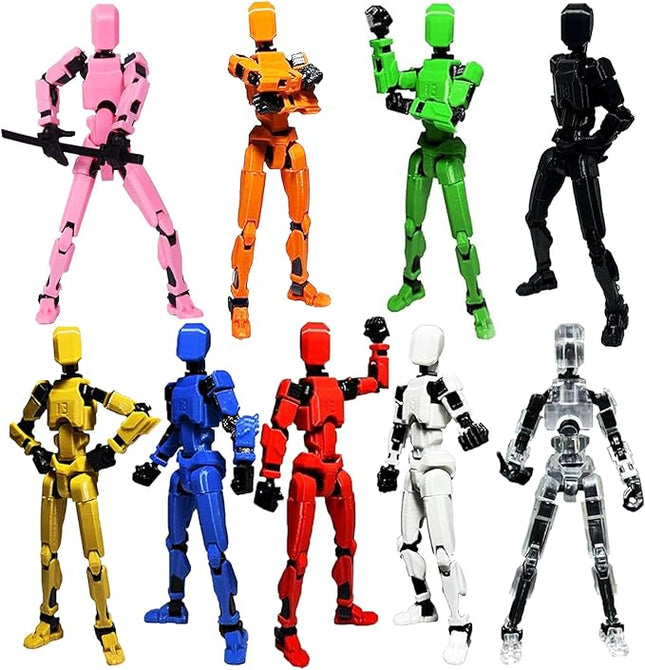 Titan 13 Action Figure,2025 New Lucky Robot 13 Action Figures,3D Printed Action Figure,Dummy Robot 13 Action Figures Desktop Decorations Game Gifts (9 pcs)