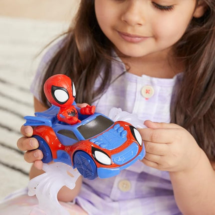 Spidey and his Amazing Friends Spidey Web Crawler Set, 4-Inch Scale Action Figure and Vehicle, Marvel Preschool Super Hero Toys, Kids Easter Gifts, Ages 3+