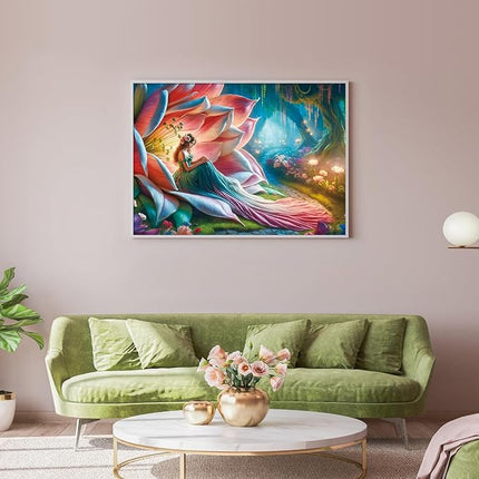 Flower Fairy Jigsaw Puzzle, Mythology Jigsaw Puzzles, Fairy Tale Forest Princess Challenging Puzzles for Adults 1000 Pieces, Home Decoration Puzzle, Interlock Perfectly No Dust