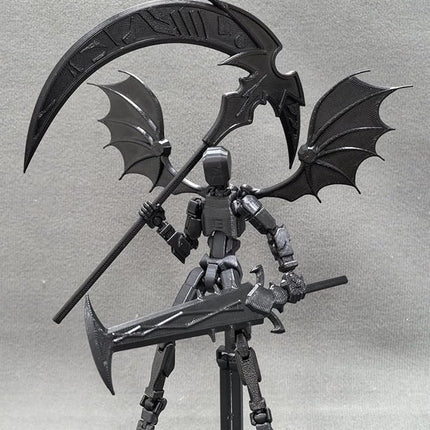 Assembled T13 Robot Set, 3D Printed Titan 13 Action Figure, Lucky 13 Collectors Desktop Decoration, Black