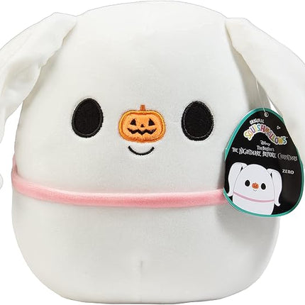 Squishmallows Original 8-Inch Zero The Dog - Nightmare Before Christmas - Official Jazwares Plush - Collectible Soft & Squishy Stuffed Animal Toy - Gift for Kids, Girls & Boys