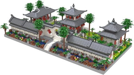 Architecture Chinese Style of Suzhou Garden,Set 1 Front Courtyard, Micro Block,Classical Famous Building Block Set,4222 PCS for Adults and Teens