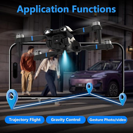 M18LCD FPV Drone with 1080P Camera Brushless Motor Optical Flow Positioning Headless Mode One Key Takeoff/Landing RC Quadcopter for Adults