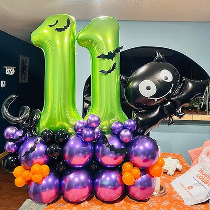 Smlpuame 40 inch Number Balloon 0-9 Green Large Number 11 Balloons,Digital Balloons for Birthday Party Celebration Decorations Supplies, Helium Foil Number Balloons for Wedding Anniversary