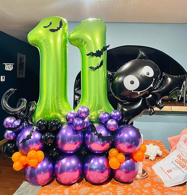 Smlpuame 40 inch Number Balloon 0-9 Green Large Number 60 Balloons,Digital Balloons for Birthday Party Celebration Decorations Supplies, Helium Foil Number Balloons for Wedding Anniversary