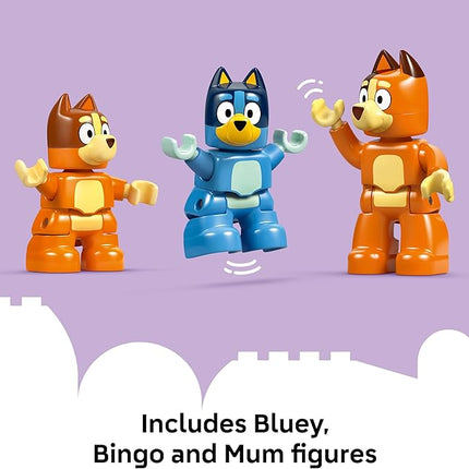 LEGO DUPLO Bluey: Bluey’s Family House with Memory Game - Toddler Toy for Kids Ages 3+ - Memory Game Playset Includes Bluey Figure - Preschool Toy Gift Idea for 3 Year Old Girls and Boys - 10459