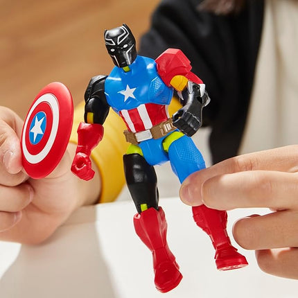 Avengers Marvel MixMashers Black Panther Custom Mix-and-Match Action Figure & Accessories, 5-Inch-Scale Super Hero Toys for Kids Ages 4+