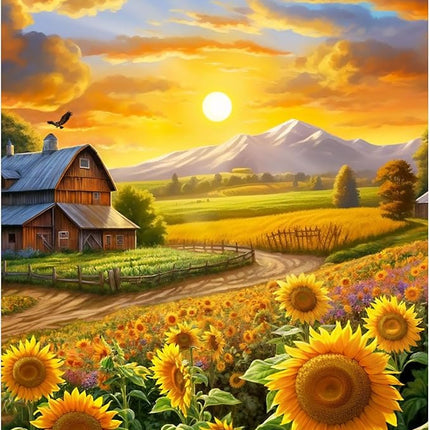 Puzzles for Adults 1000 Pieces, Fall Sunflower Puzzle, Challenging Impossible Puzzles – Perfectly Interlocking, No Dust – Home Decoration & Gift for Valentine Friends Parents Kids
